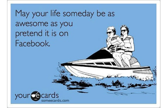 E-card, couple on sea-doo: May your life someday be as awesome as you pretend it is on Facebook