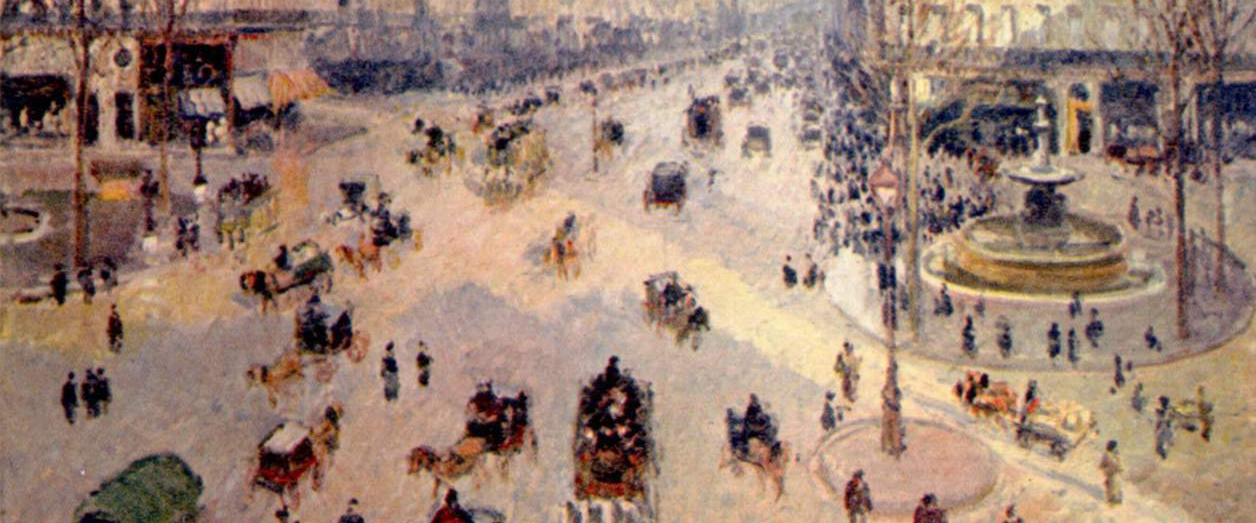 Camille Pissarro’s 1898 painting of l’Avenue de l’opéra